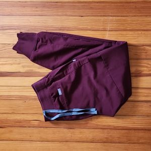 EUC ✨️ Figs Limited Edition Nepal Jogger Scrub Pants - Burgundy- Small